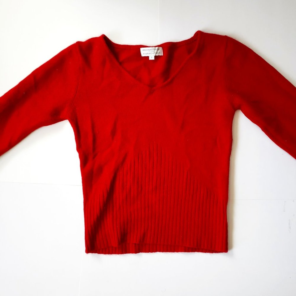 Classic Red V-neck Sweater